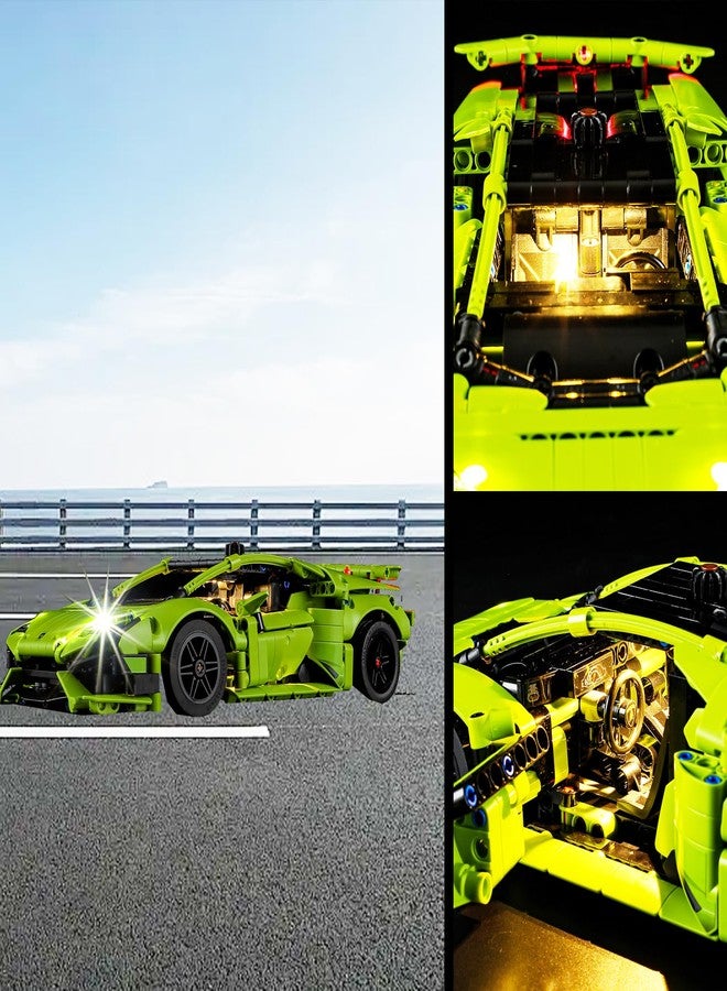 Vaodest مصباح LED من Vaodest لمجموعة Lego Lamborghini Huracán Tecnica 42161، تصميم وتكوين متوافق مع الموديل 42161 (مصباح LED فقط، وليس مجموعة مكعبات البناء). - Image 5